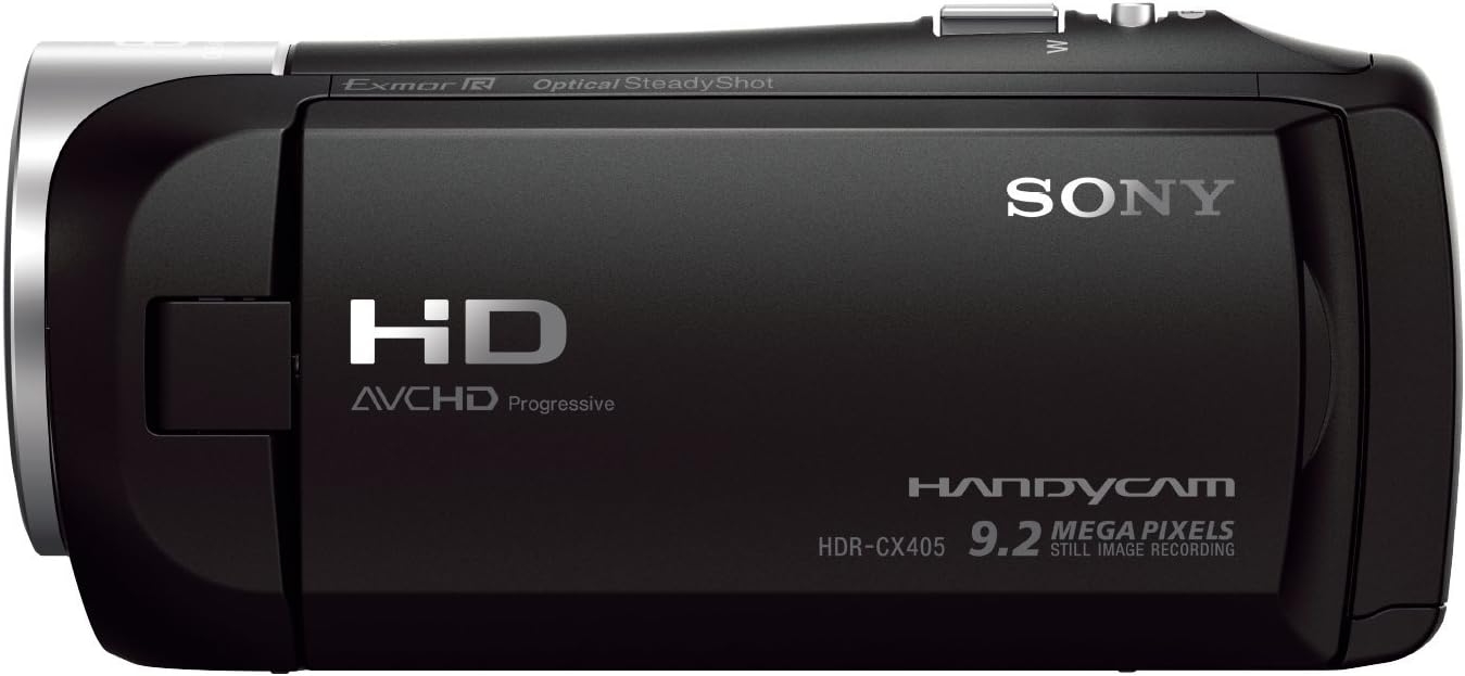 Sony HDRCX405/B Full HD Camcorder, 30x Zoom (Renewed)