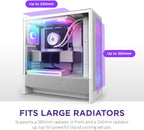 NZXT CC-H52FW-R1 H5 Flow RGB Compact ATX Gaming Case