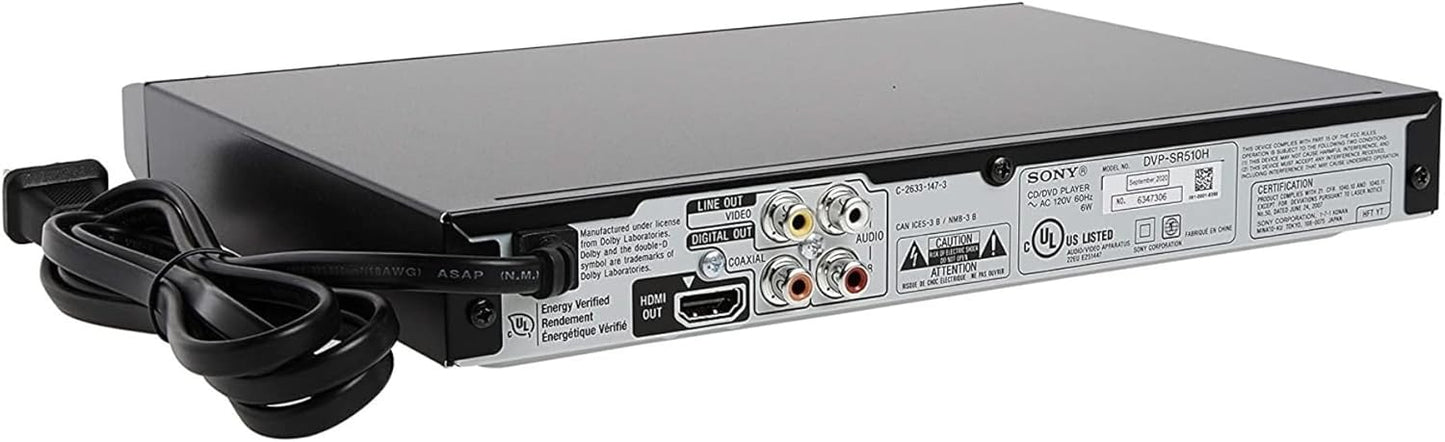 Sony DVP-SR510H DVD Player 1080p Upscaling Bundle