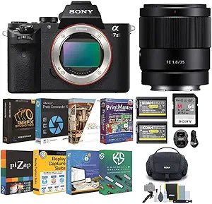 Sony Alpha a7II Mirrorless Camera 35mm Lens Bundle