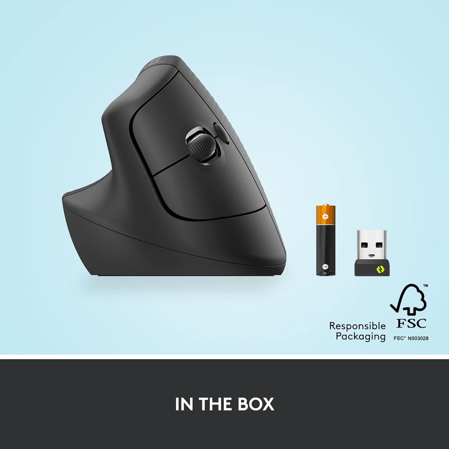 Logitech 910-006466 Lift Left Vertical Ergonomic Mouse Renewed