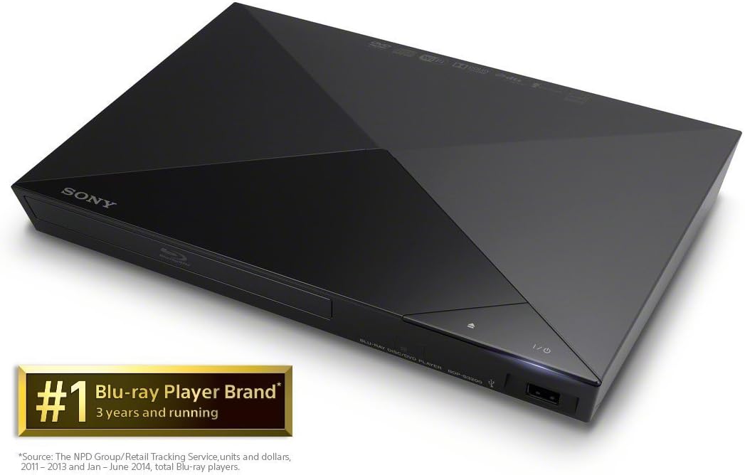 Sony BDP-S3200 Blu-ray Disc Player - Wi-Fi - Renewed