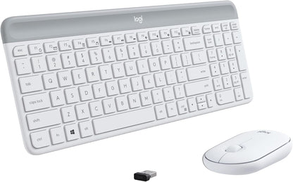 Logitech MK470 Slim Wireless Keyboard and Mouse Combo Off-White