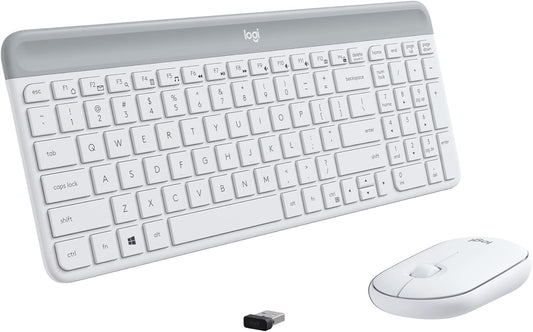 Logitech MK470 Slim Wireless Keyboard and Mouse Combo Off-White