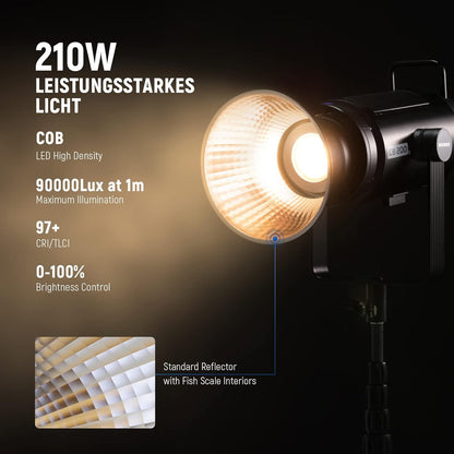 Neewer CB200B 210W LED Video Light Bi-Color 2700K-6500K