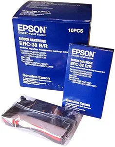 Epson ERC38BR Black/Red Cash Register Ribbon 10-Pack