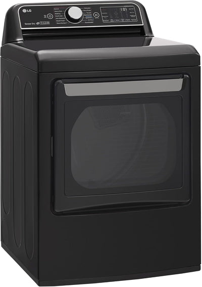 LG DLEX3900B 7.3 cu. ft. Electric Dryer: Steam, Black Steel