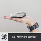 Logitech 910-005985 MX Anywhere 3 Compact Wireless Mouse, Pale Grey
