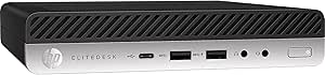 HP EliteDesk 800 G4 i5 Mini Desktop, 8GB, 256GB SSD Renewed