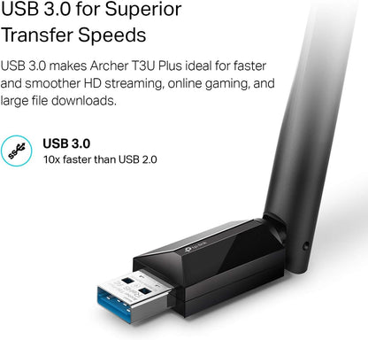 TP-Link Archer T3U Plus AC1300 USB 3.0 WiFi Adapter