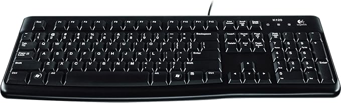 Logitech K120 Wired Keyboard Full-Size Plug & Play