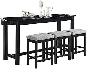 Lexicon D185713BK Oreille Counter Height Dining Set