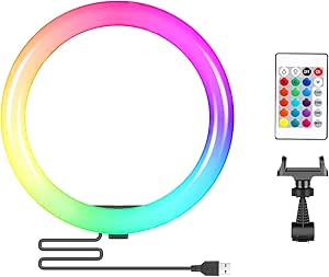 Neewer 10097180 10-inch RGB Ring Light Phone Holder