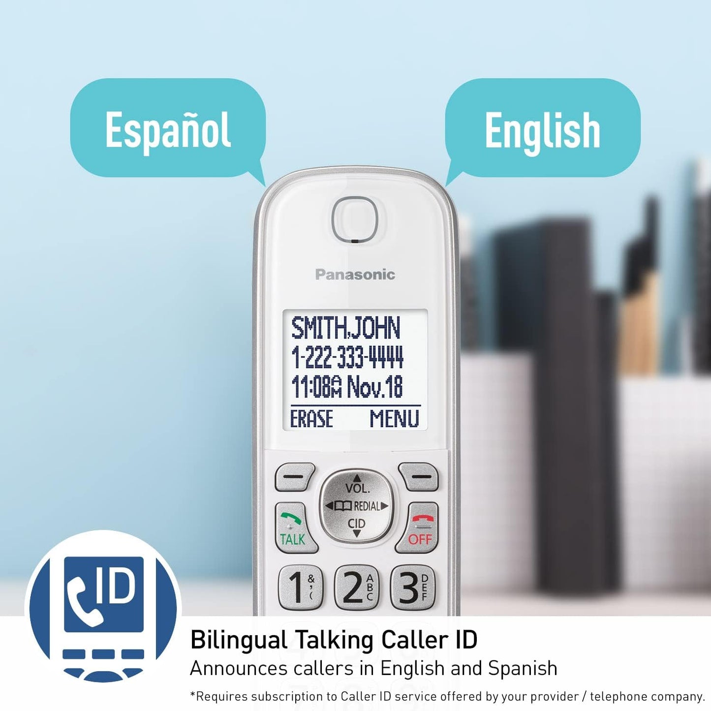 Panasonic KX-TGD633W Expandable Cordless Phone 3-Handset