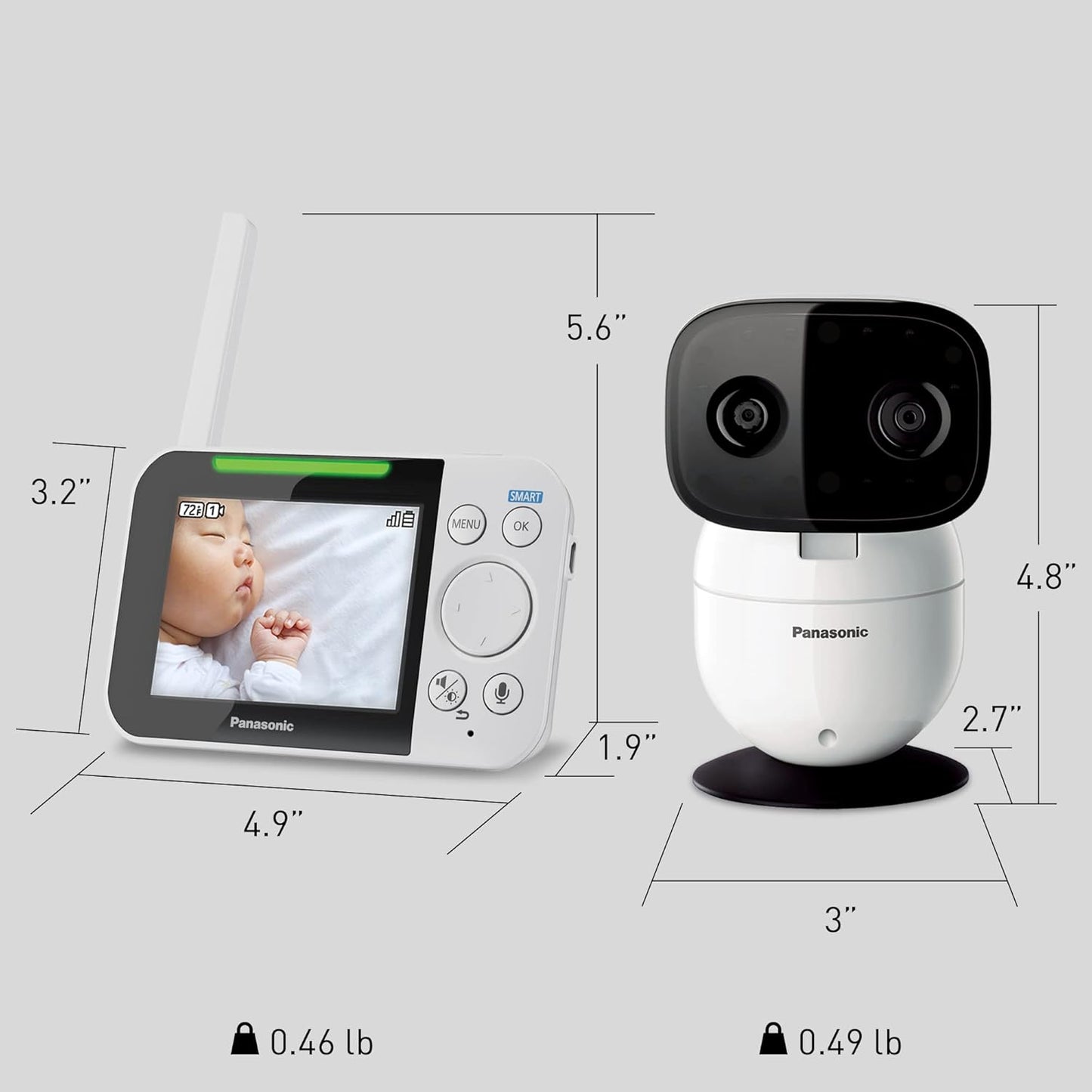 Panasonic KX-HN4001W Long Range Video Baby Monitor
