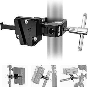 Neewer 10101654 Mini V Mount Battery Plate with Super Crab Clamp