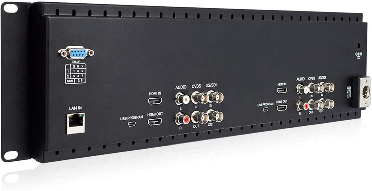 FEELWORLD FW-D71 Dual 7" 3RU Broadcast Monitor