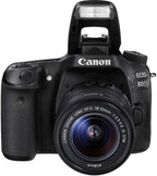 Canon EOS 80D DSLR Camera 18-55mm Lens Bundle