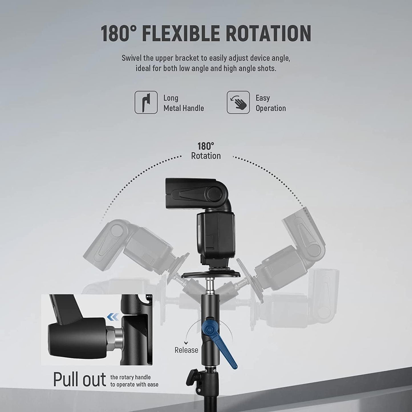 Neewer 10101210 Camera Flash Bracket H-Type with Umbrella Holder