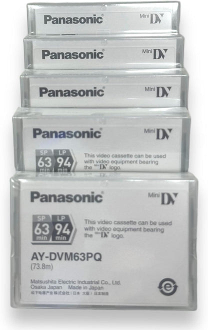 Panasonic 991264 AY-DVM63PQ Mini DV Cassette 5-Pack Pro