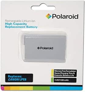 Polaroid PLBTCNLPE8 Canon LPE8 Replacement Battery