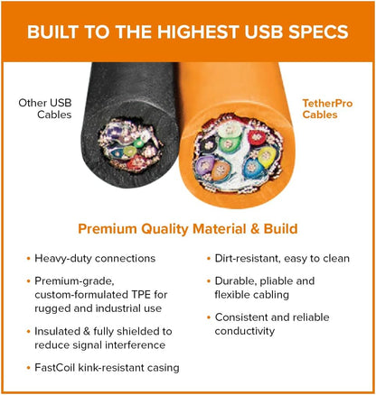 Tether Tools FW88BLK FireWire 800 Cable 15ft