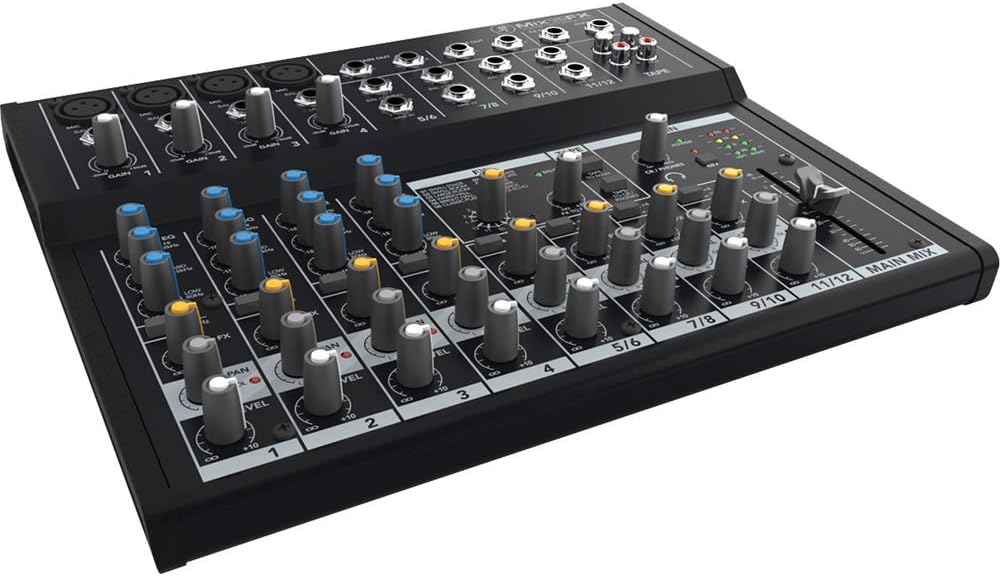 Mackie MACMIX12FXK1 12-Channel Effects Mixer Bundle