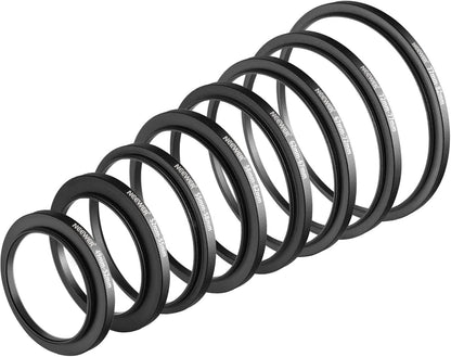Neewer 10086196 Step-Up Adapter Ring Set (8pcs)