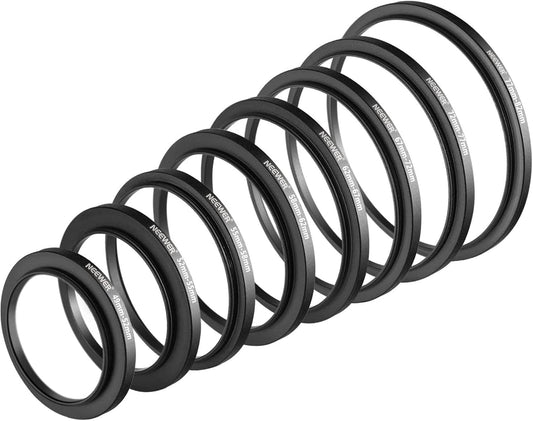 Neewer 10086196 Step-Up Adapter Ring Set (8pcs)