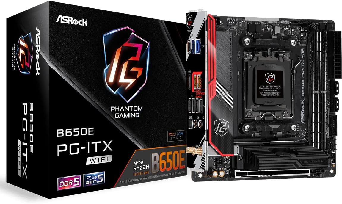 ASRock B650E PG-ITX WIFI AMD Ryzen Mini-ITX Motherboard