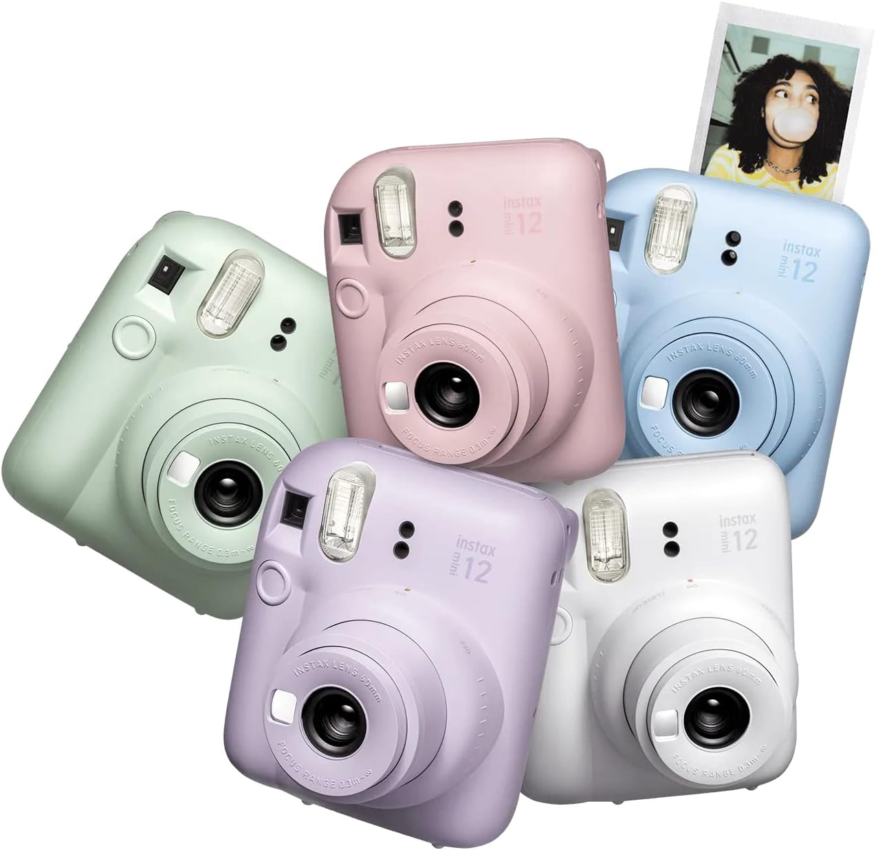 Fujifilm Instax Mini 12 Blossom Pink Camera Bundle with Film