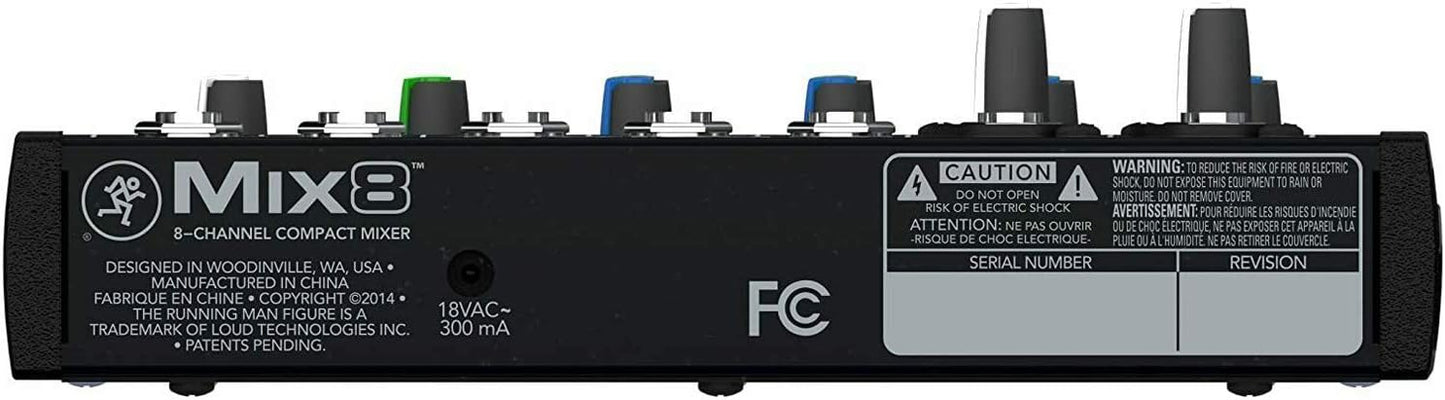 Mackie MIX8+XLR(2) 8-Channel Mixer with XLR Cables Bundle