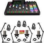 Rode RODECaster Pro II Podcast Bundle: PodMics, Headphones, Arms, Cables
