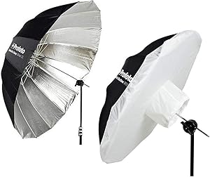 Profoto 10098 D Deep Silver Umbrella XL 65" with Diffuser
