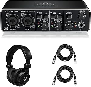 Behringer U-Phoria UMC202HD USB Audio Interface Bundle