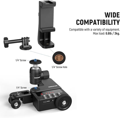 Neewer 10102371 Motorized Camera Dolly - App Controlled