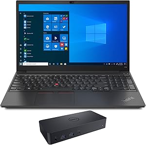 Lenovo 20T8005EUS-4113-226457 ThinkPad E15 Ryzen 5 Laptop with Dock