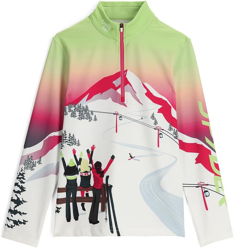Spyder 38R123300 Girls Sunset 1/2 Zip Long Sleeve T-Neck — main product image