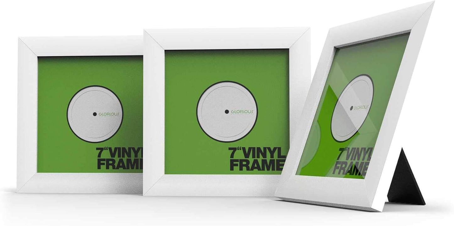 Glorious AMS-VINYL-FRAME-SET-7WHT Vinyl Record Frame Set White