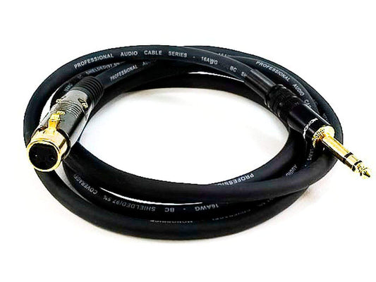 Monoprice 104769 6-Feet XLR Female to 1/4-Inch TRS Cable