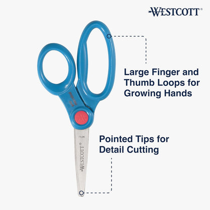 Westcott 14755 School Safety Scissors & Caddy 24-Pack