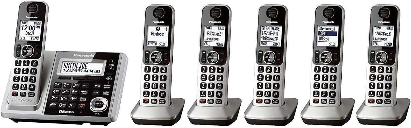Panasonic KX-TGF375S Bluetooth 6-Handset Cordless Phone