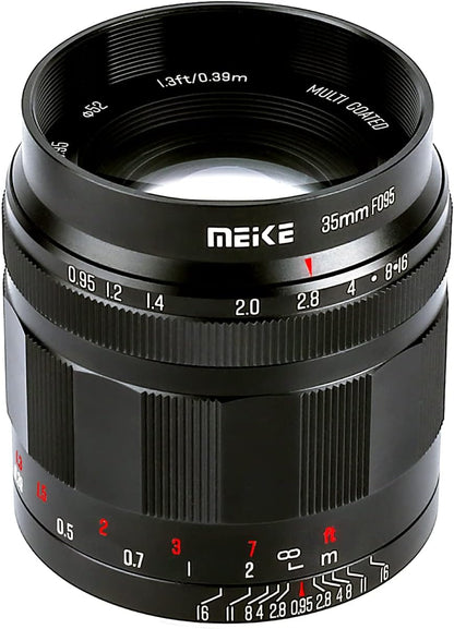 Meike 35mm f/0.95 Lens - MFT Mount Manual Focus