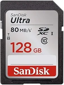 SanDisk Ultra Plus SDHC 128 GB UHS-I Card — main product image
