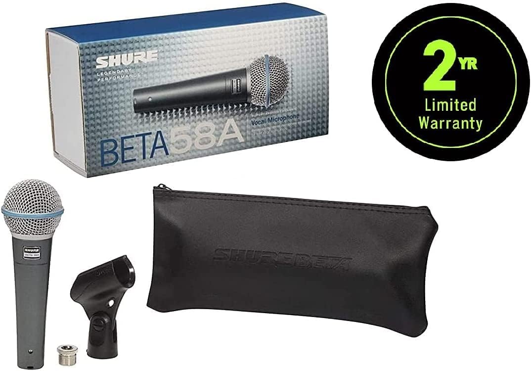 Shure Beta 58A Supercardioid Dynamic Vocal Microphone