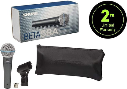 Shure Beta 58A Supercardioid Dynamic Vocal Microphone