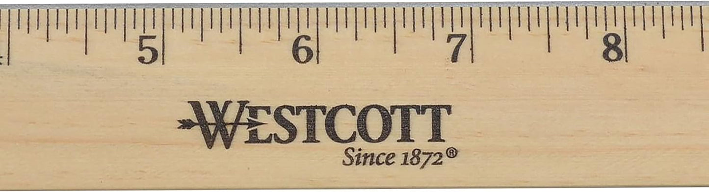 Westcott 10381 12 Inch Wooden Ruler
