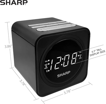 Sharp FM Clock Radio Bluetooth Speaker USB Charge