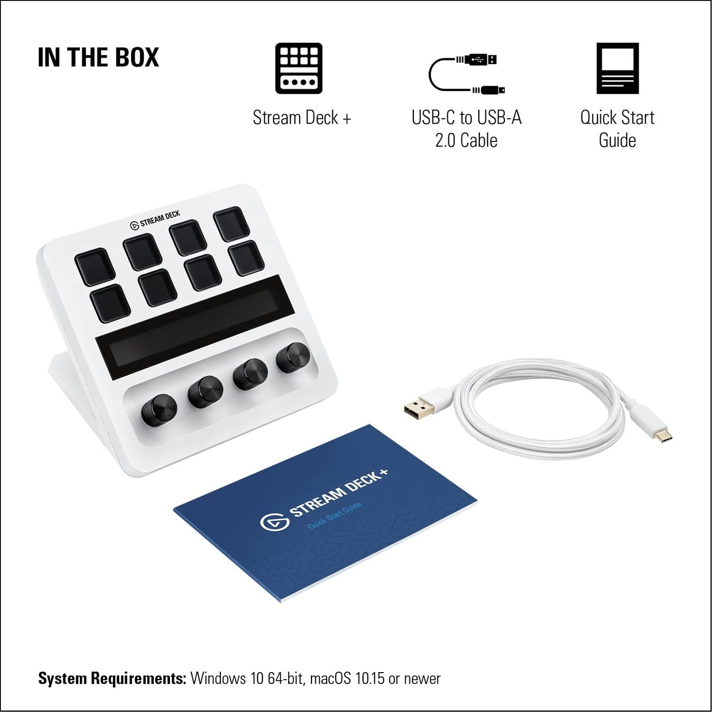 Elgato 20GBD9911 Stream Deck + White Controller