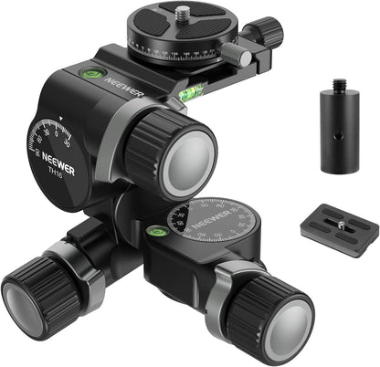Neewer TH16 3-Way Geared Tripod Head Arca Plate